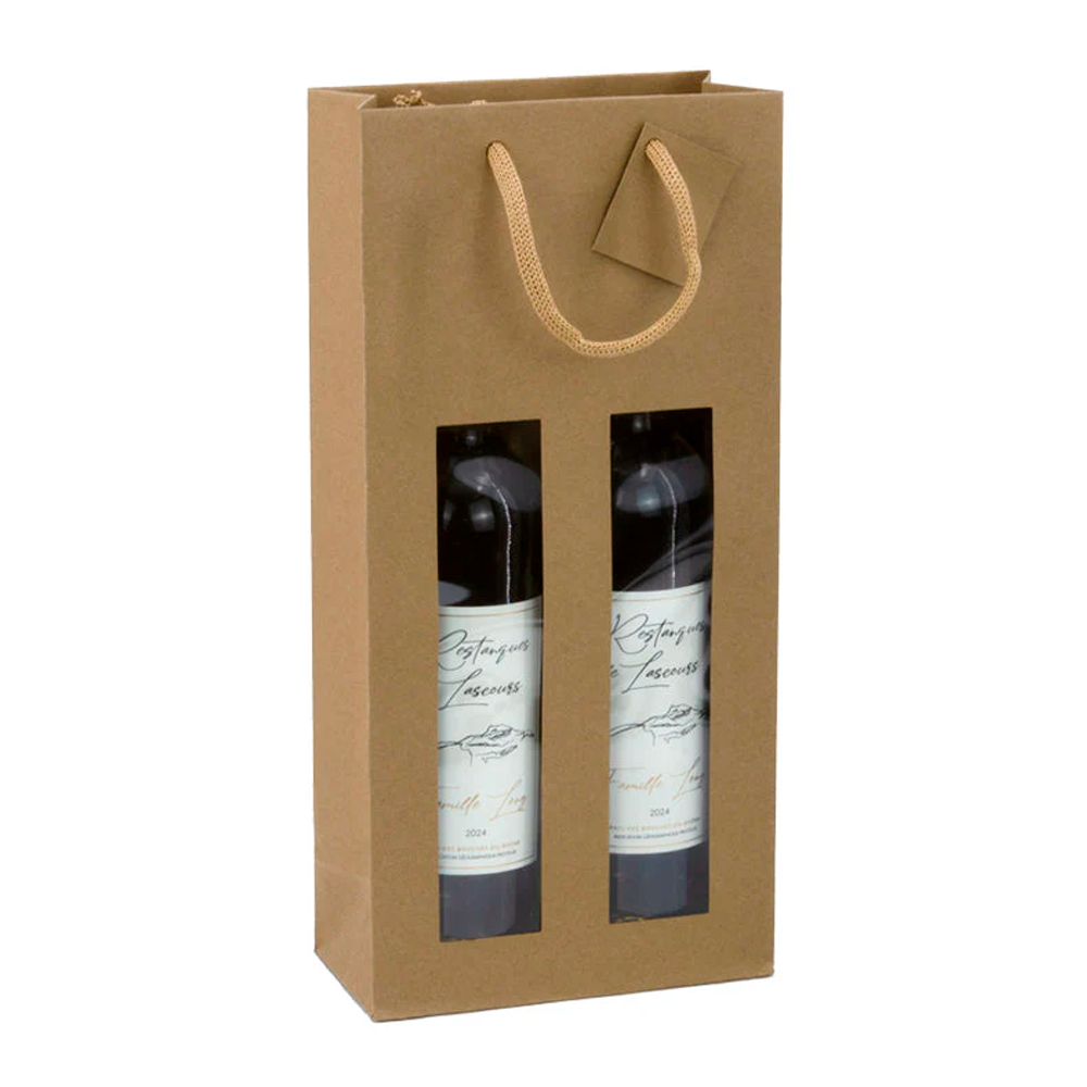 Vinpose Kraft 2 flasker vindu - Natur farge